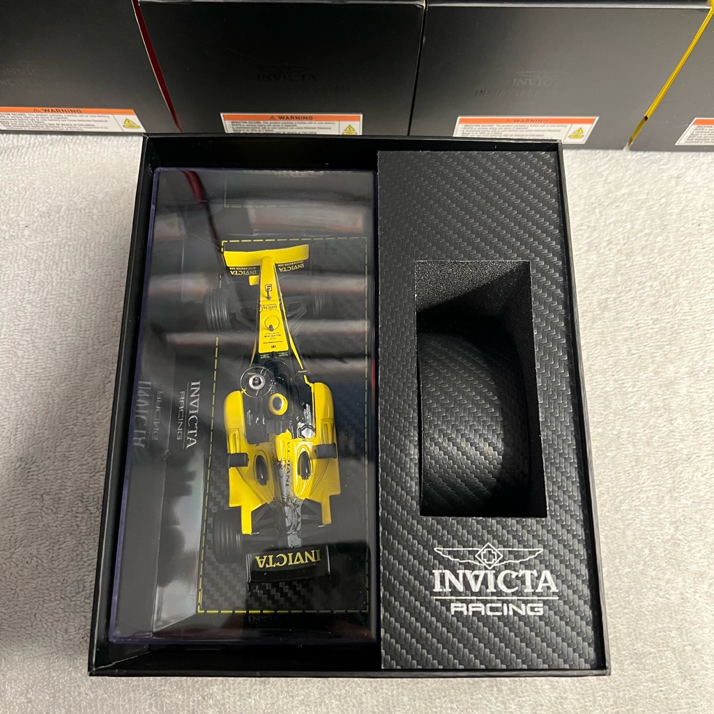 Invicta Yellow And Black Racing F1 Watch Case Display
